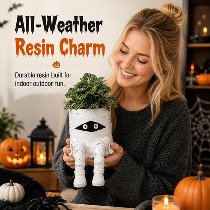 💀🎃Halloween Whimsical Hanging Leg Planter Hand-Painted Resin Succulent Pot💐(📦Buy 2 Free Shipping)