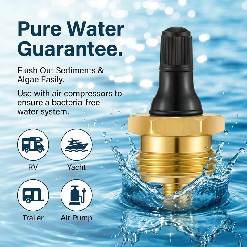 ❄️ 2-Pcs Brass RV Winterize Blowout Adapter 💨 Air Compressor Quick-Connect