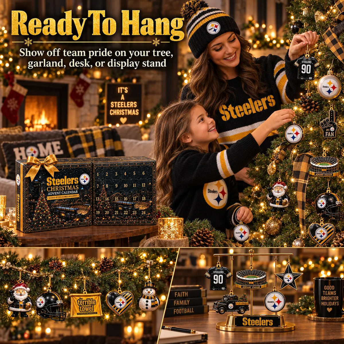 🏈 2026 Pittsburgh Football Advent Calendar – 24 Collectible Ornaments