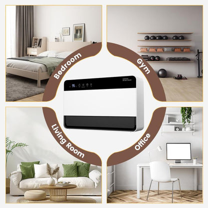 🔥 1500W Wall-Mounted Electric Heater 🏠 60° Swing & Remote Control