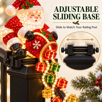 🔥🎅 Santa’s Giftfall Magic™ Cascade Railing Light