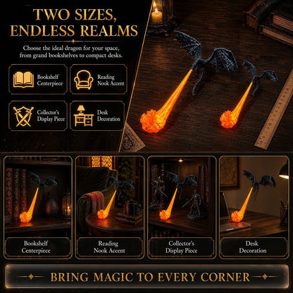 🐉 50% OFF Flying Dragon Bookshelf Light – Bring Fantasy to Life 🔥