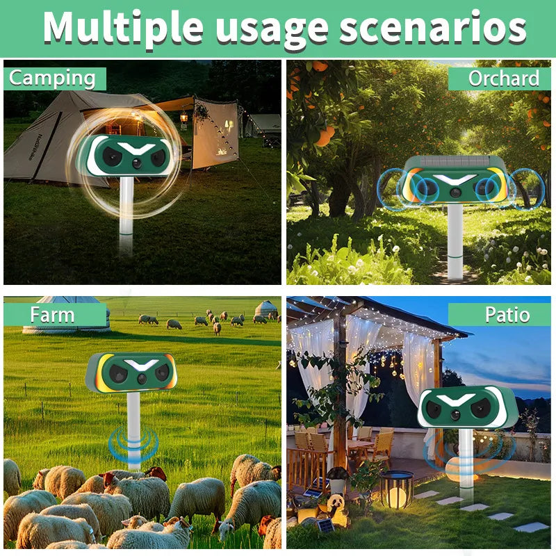 🔥 50% OFF – Solar Ultrasonic Animal Repeller with Motion Sensor & LED Flash