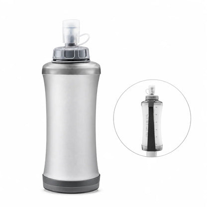 Silent Collapsible Hunting Water Bottle – 500ML Soft Flask for Outdoor Adventure
