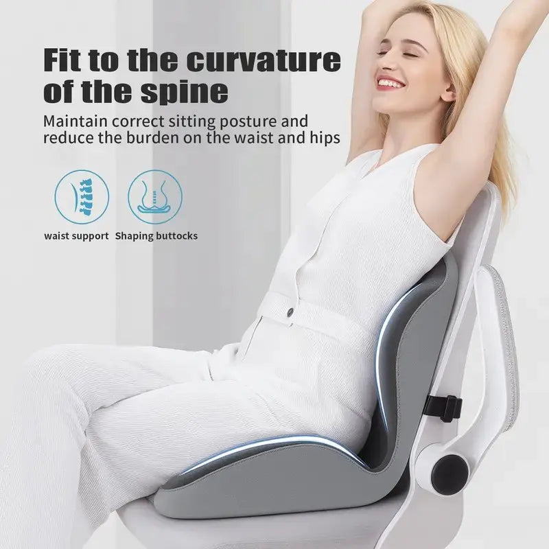🔥 50% OFF Ergonomic Memory Foam Seat Cushion 🪑 Supportive Comfort for Office, Car & Home