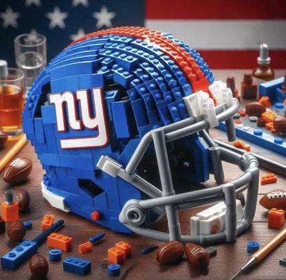 Building Block Football Helmet 🏈– 300+ Piece Collectible Construction Set