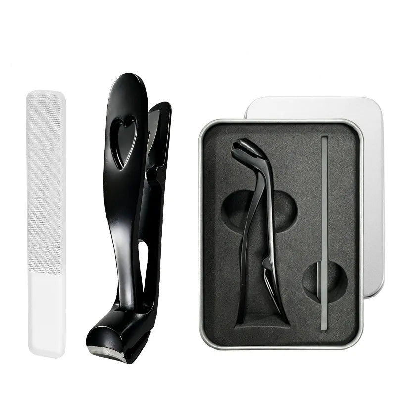 ✂️ Ergonomic Wide-Jaw Toenail Clipper with Anti-Splash Catcher for Thick Nails 🛡️