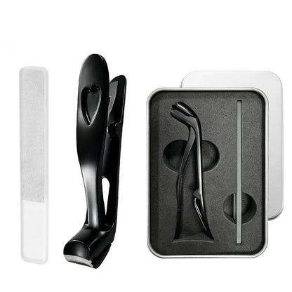 ✂️ Ergonomic Wide-Jaw Toenail Clipper with Anti-Splash Catcher for Thick Nails 🛡️