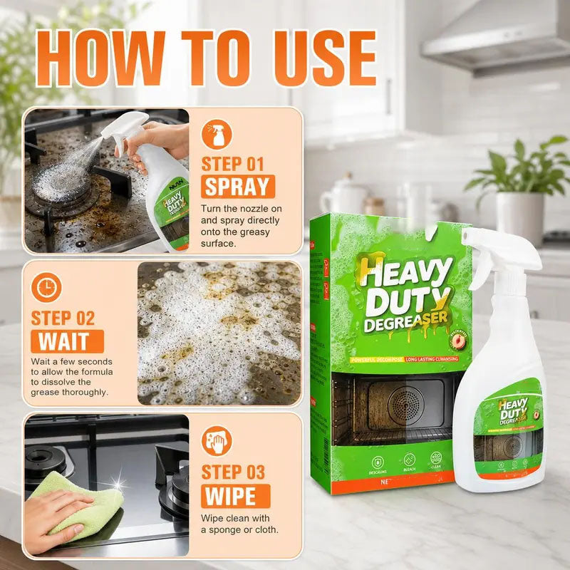 🔥 50% OFF Heavy Duty Degreaser Spray 🍑 Cut Through Grease Fast