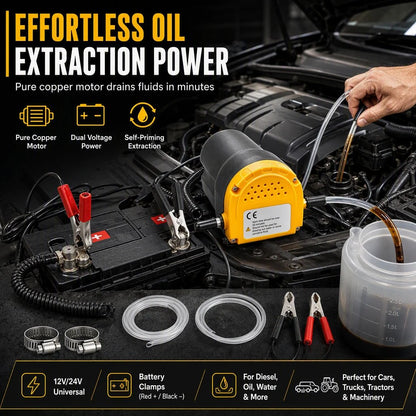 💯 📢📢40% OFF !! ⏰12V 24V Portable Electric Self Priming Transfer Pump Micro Diesel Oil Extractor for Cars