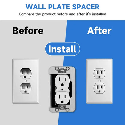 🎯 LIMITED-TIME SALE 🚩 10-Piece Metal Wall Plate Spacer Set — Fix Recessed Outlets & Switches with Ease