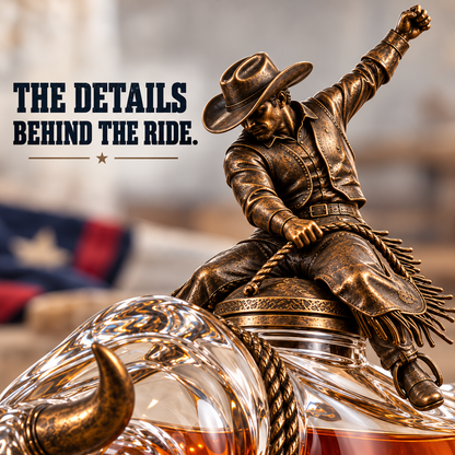 🤠 Eight Seconds Bull Rider Whiskey Decanter — Las Vegas 2026 Limited Custom Edition