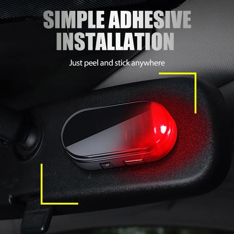🚗 4-Pack Solar Car Security Warning Light – LED Theft Deterrent
