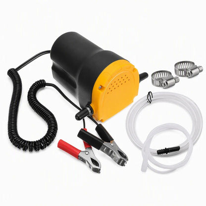 💯 📢📢50% OFF !! ⚡ Portable 12V/24V Electric Self-Priming Oil & Fuel Transfer Pump with Alligator Clamps 🛢️