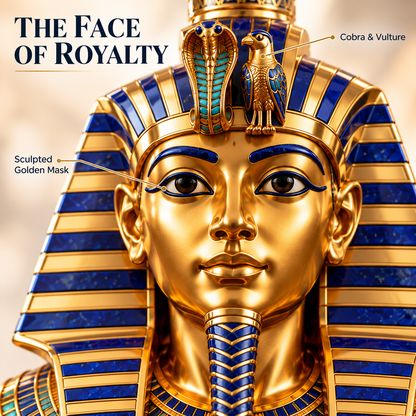 👑 Tutankhamun’s Legacy Whiskey Decanter — Blue & Gold Limited Custom Edition