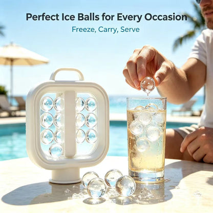 Portable Silicone Ice Ball Maker Bottle Freeze,Store & Release Perfect Ice Balls with Ease