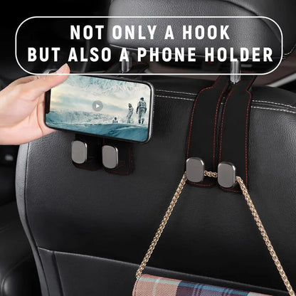 👜 50% OFF Double Car Headrest Hook 🚗 Turn Wasted Seat Space Into Extra Storage