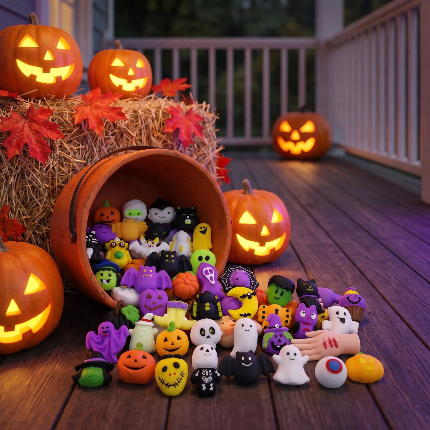 🎃 50% OFF Halloween Mini Squishy Toys 👻 30/60/90 PCS Random Assortment for Party Favors