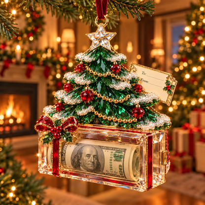 2026 Crystal-Style Christmas Money Holder Ornaments – 20 Festive Designs with Gift Tags