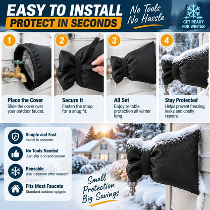 💯🔥HOT SALE🔥❄️ Outdoor Faucet Cover | Winter Freeze Protection Insulated Spigot Protector