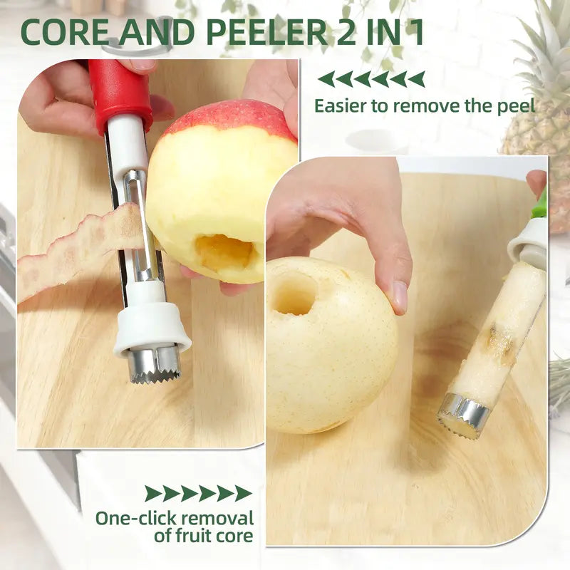 🎁 50% OFF 5-Pack Apple Corer & Peeler Value Set for Home, Family and Gifting 🍎