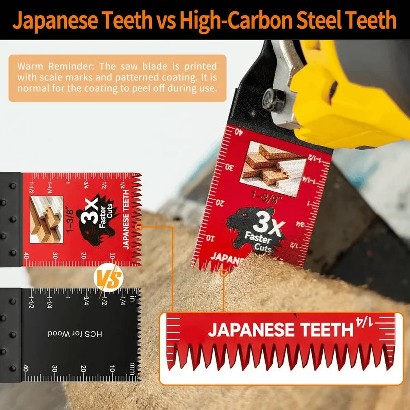 🔥 50% OFF Japanese-Tooth Oscillating Saw Blades 🪚 Fast & Clean Universal Cutting Blades