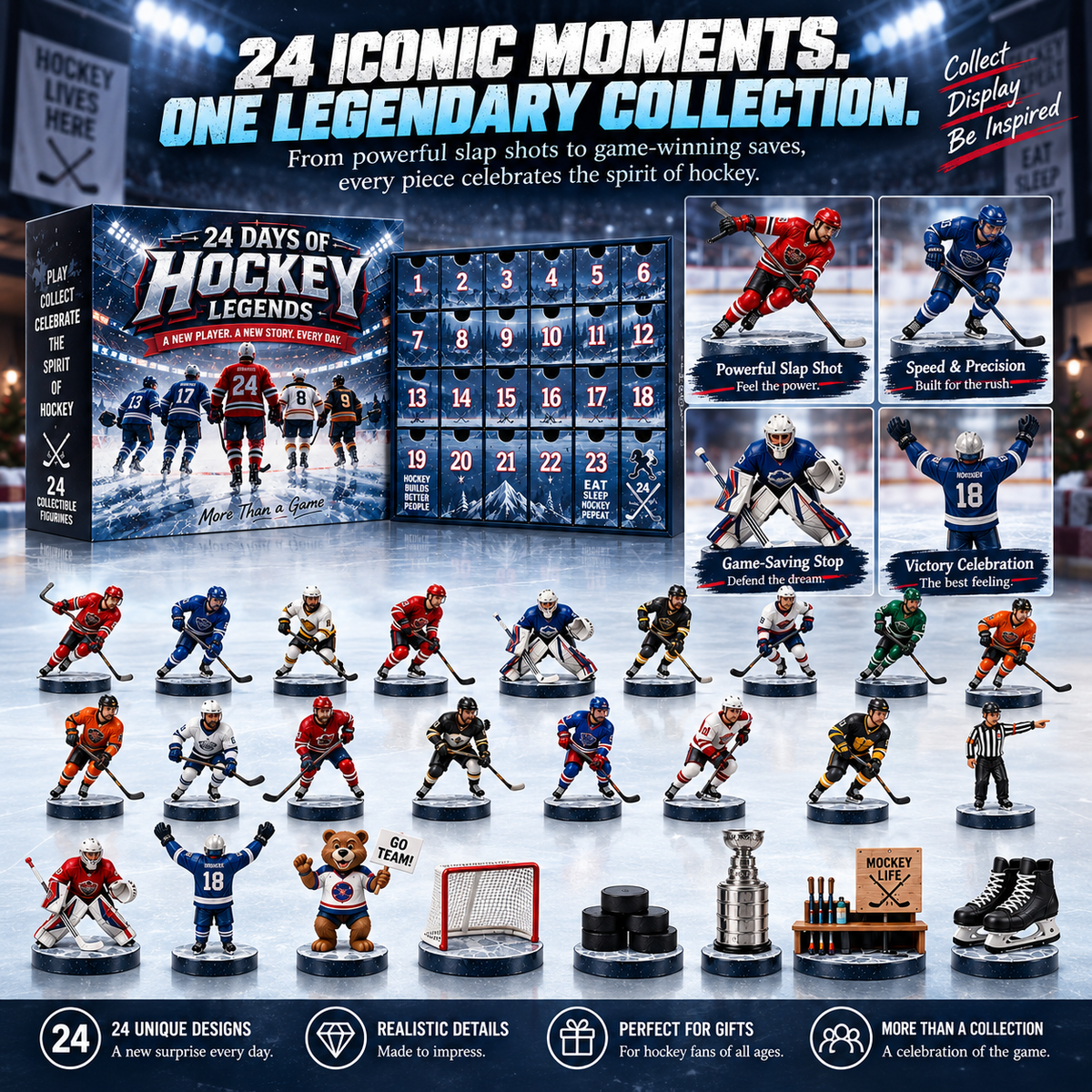 🏒 Ready to Hit the Ice?! 🏆2026 Hockey Legends  Advent Calendar – 24 Days of Epic Plays, Big Moments & Collectible Surprises!