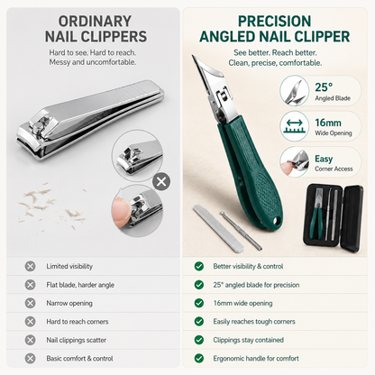 ✂️ 49% OFF Today-Precision 25° Angled Nail Clipper Set