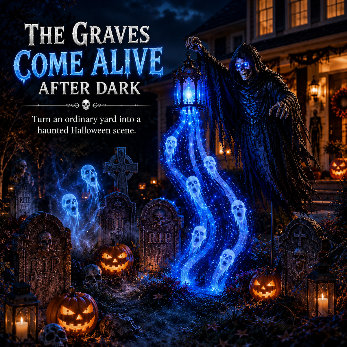 🎃45% OFF 3-Style Solar Halloween Spirit Yard Lights 👻 Bring Your Yard to Life After Dark