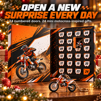 🏁 24-Day Motocross Advent Calendar – Rider-Inspired Mini Charms & Dirt Bike Christmas Surprises