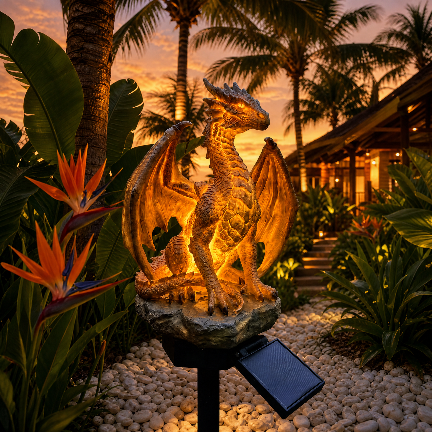 🔥 50% OFF Golden Ember Solar Dragon Light 🐉 Magical Garden & Patio Decor