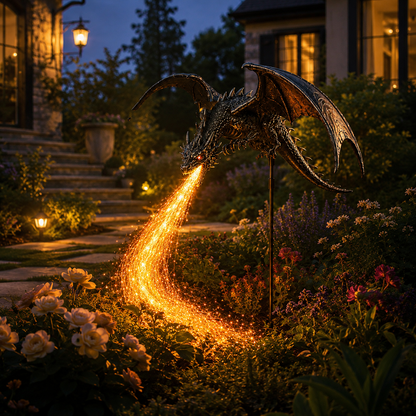 🐉 50% OFF 2027 Dragon’s Ember Solar Garden Light 🔥 Magical Halloween Outdoor Decor