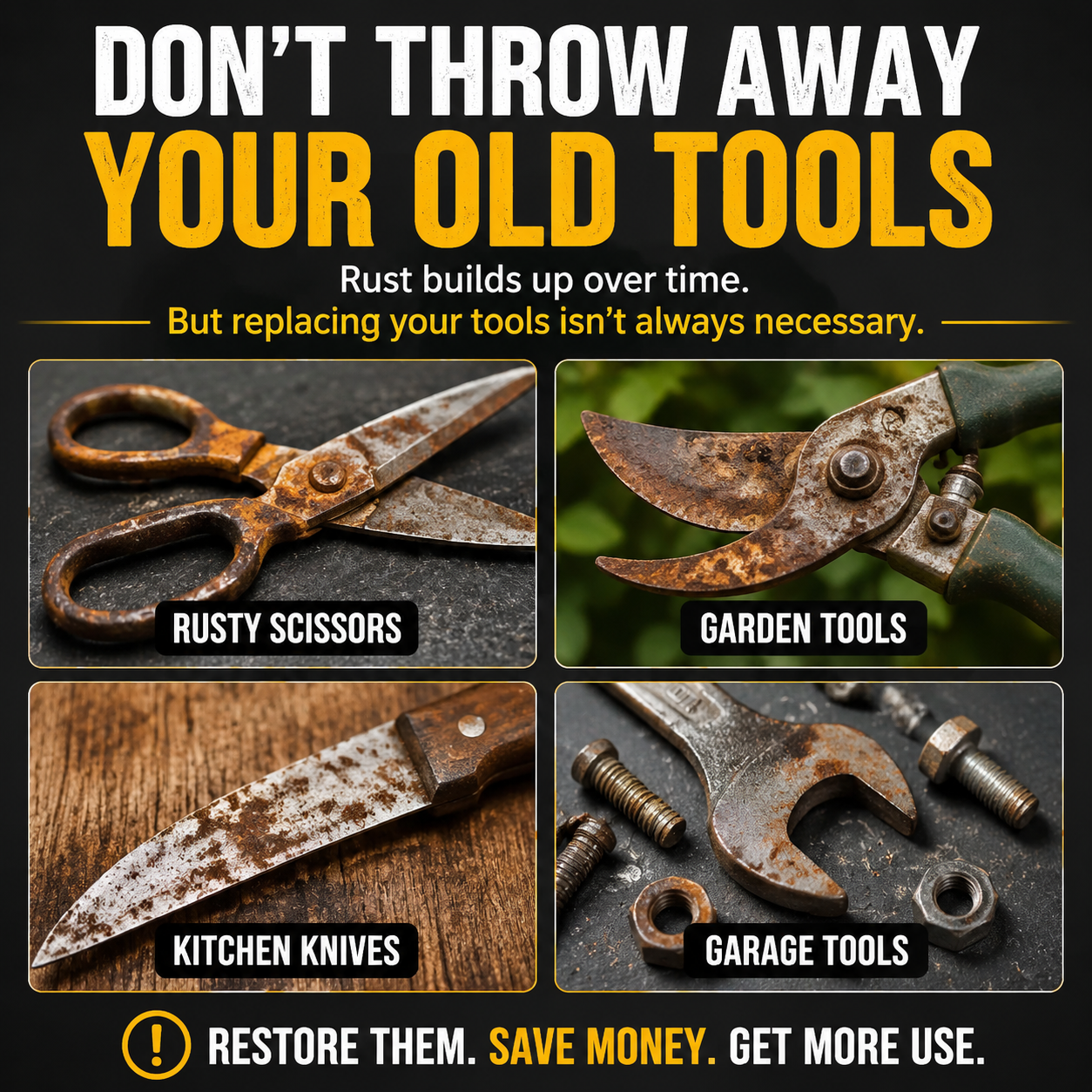 Rust Restoration Kit – Heavy Duty Rust Remover Tool