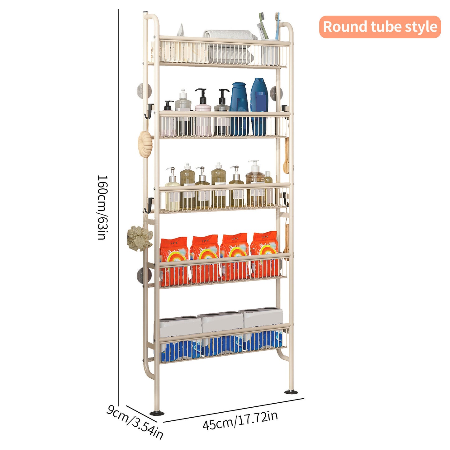 🚪 50% OFF 5-Tier Over Door Storage Rack – Maximize Your Space