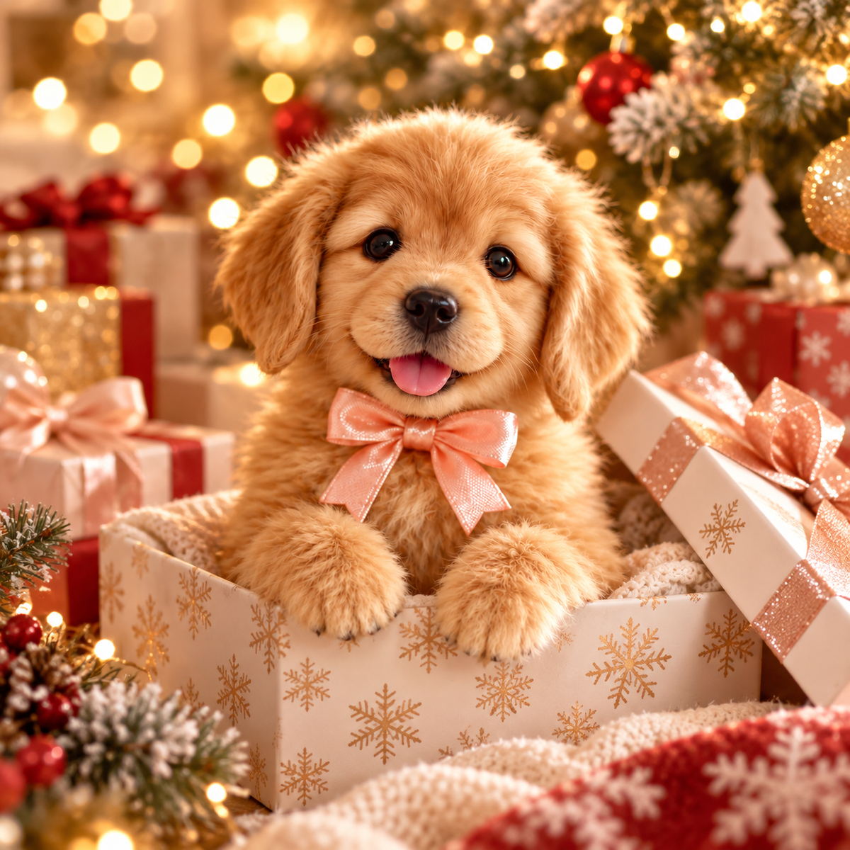 🎁Realistic Robotic Golden Retriever Puppy The Cutest Christmas Surprise✨