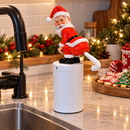 🎅💨 Funny Santa Tooting Soap Dispenser – Touchless Foaming Soap & Hilarious Christmas Gift! 🎄