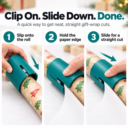 🎄 FINAL HOLIDAY SALE — 50% OFF 3PCS Smart Wrapping Paper Cutter for Faster, Straighter Gift Wrap 🎁
