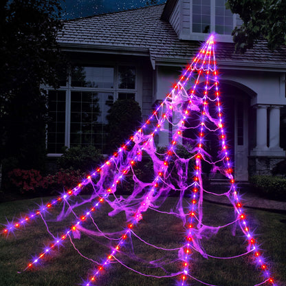 👻 Giant LED Spider Web With Spider 🕷️ Limited-Time Spooky Savings 🎃