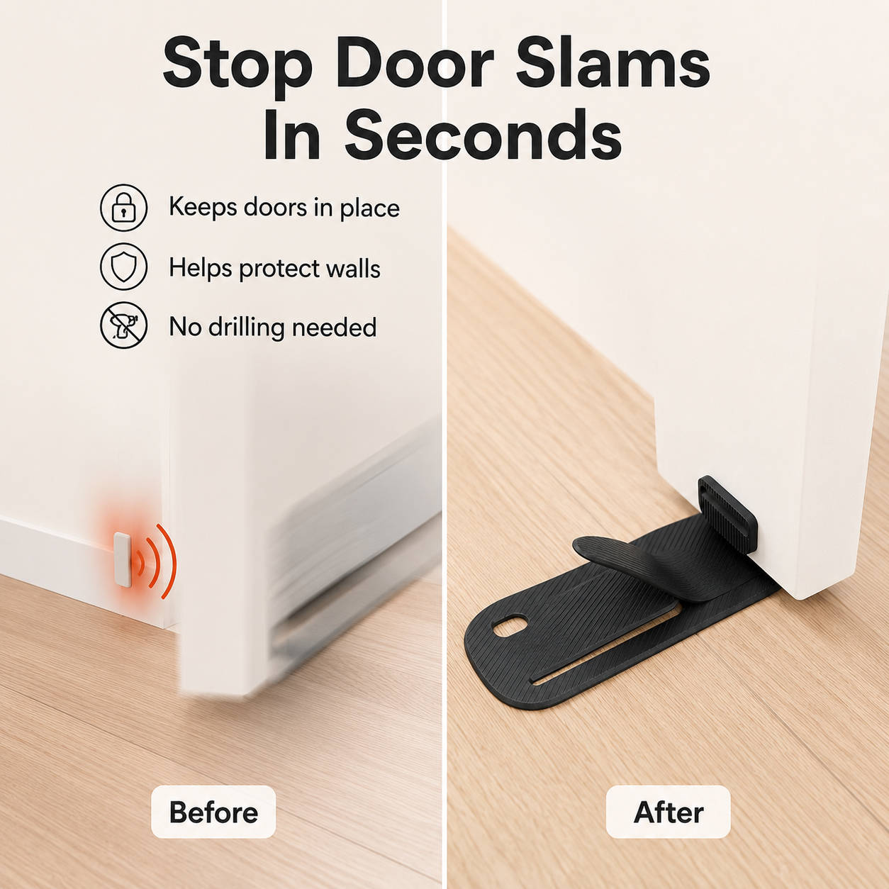 🔥 Smart Spring Door Stopper – Easy Install Door Holder for Home & Office 49% OFF