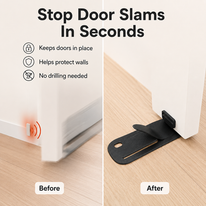 🔥 Smart Spring Door Stopper – Easy Install Door Holder for Home & Office 49% OFF