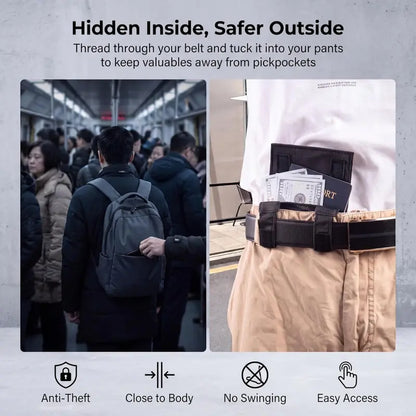 🔒 49% OFF Hidden Belt Travel Pouch – Keep Cash & Passport Out of Sight