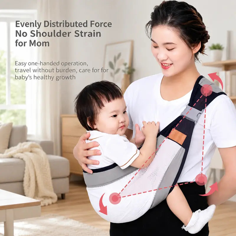 🔥 50% OFF 2PCS Breathable Mesh Baby Sling Carrier – Adjustable Comfort for Everyday Carrying