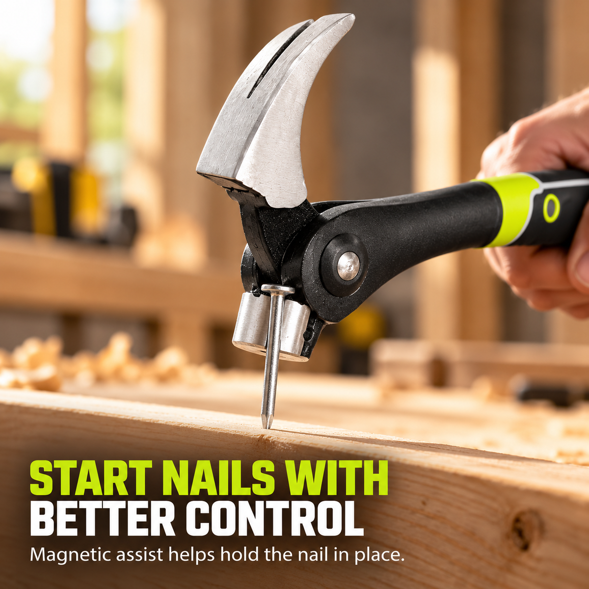 🔥 50% OFF – Multi-Function Hammer with Magnetic Nail Assist & Adjustable Claw 🔨