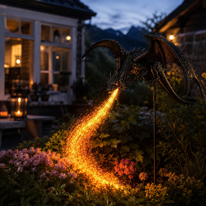 🐉 50% OFF 2027 Dragon’s Ember Solar Garden Light 🔥 Magical Halloween Outdoor Decor