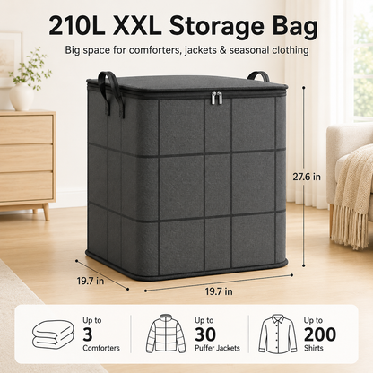 🔥49% OFF 210L XXL Storage Bag – Store More, Clutter Less