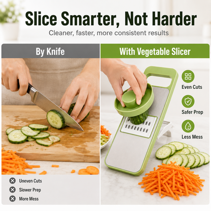 🔥 50% OFF 6-in-1 Vegetable Slicer 🥕 Slice, Shred & Prep Faster