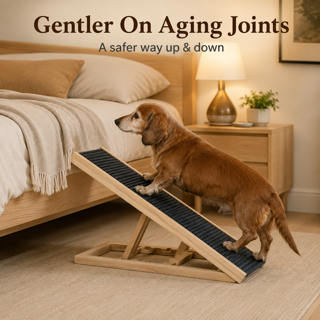 🔥 50% OFF Today —   2-in-1 Pet Ramp & Scratching Surface for Beds and Sofas