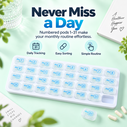 🔥 49% OFF 31-Day Monthly Pill Organizer – Stay Organized All Month