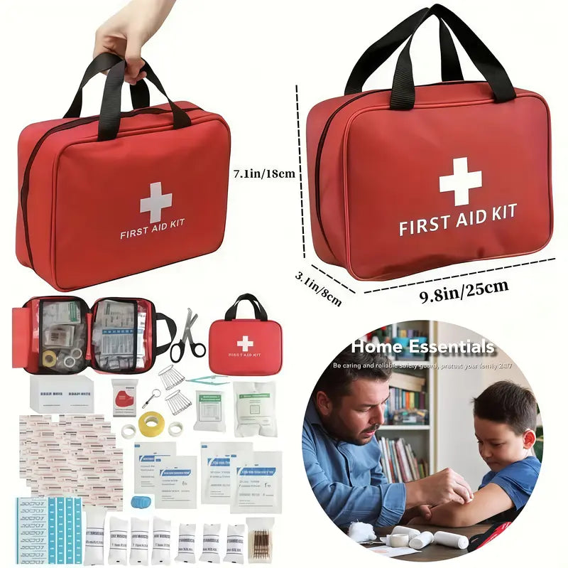 🚑 50% OFF Waterproof First Aid Kit 🩹 Compact Emergency Kit for Home, Car & Travel