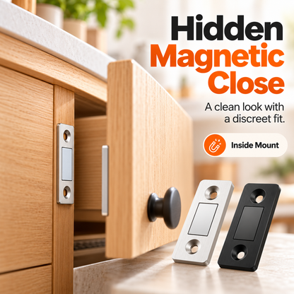 🧲 Magnetic Cabinet Door Catch – Strong Hold, Slim Design & Easy Installation